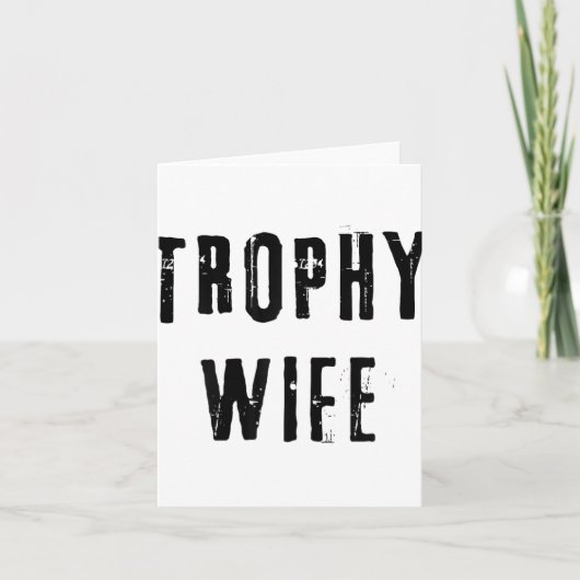 Trofee Vrouw Cool Moeder Mama Papa Joke Grappige B Kaart (Voorkant)