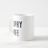 Trofee Vrouw Cool Moeder Mama Papa Joke Grappige B Koffiemok (Voorkant links)