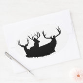 Trofeebokken Ovale Sticker (Envelop)