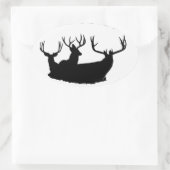 Trofeebokken Ovale Sticker (Tas)