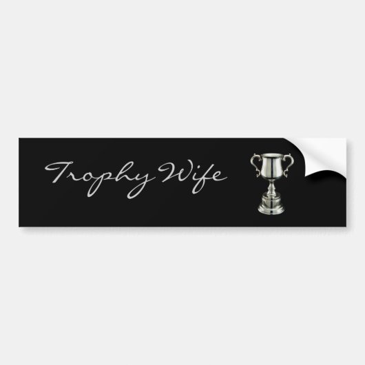 trofie1,            TrophyWife Bumpersticker (Voorkant)