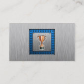 Trofie; geborsteld metaal visitekaartje (Achterkant)