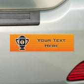 Trofie op de eerste plaats; Geel Sinaasappel Bumpersticker (Op auto)