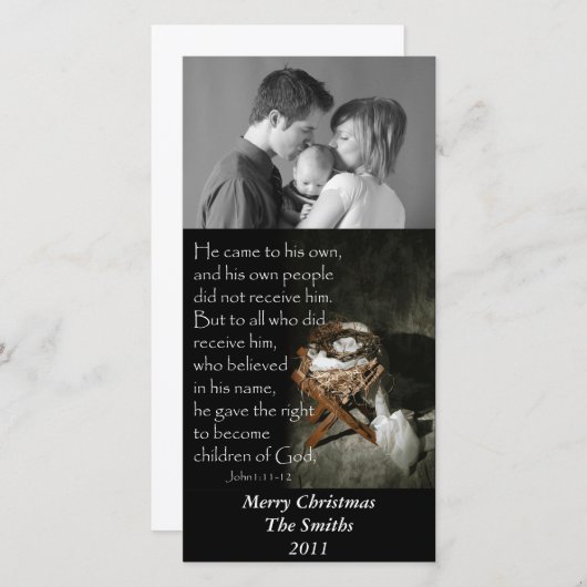 Trog en kroon van doornen… feestdagenkaart (Voorkant / Achterkant)