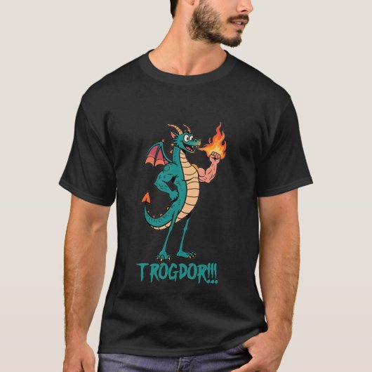Trogdor The Burninator - Beefy Arm Dragon Meme T-shirt (Voorkant)