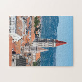 Trogir kathedraal toren - Dalmatia, Kroatië Legpuzzel (Horizontaal)