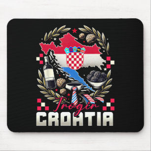 Trogir Kroatië Souvenir Kroatische Vlag Kaart Muismat