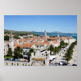 Trogir sekustt promenade - Dalmatia, Kroatië Poster