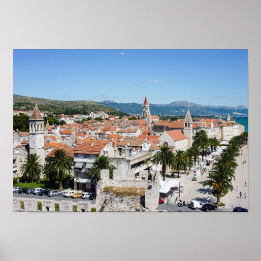Trogir sekustt promenade - Dalmatia, Kroatië Poster (Voorkant)