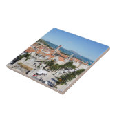 Trogir sekustt promenade - Dalmatia, Kroatië Tegeltje (Zijkant)