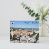 Trogir waterfront promenade - Dalmatië, Kroatië Briefkaart (Staand voorkant)