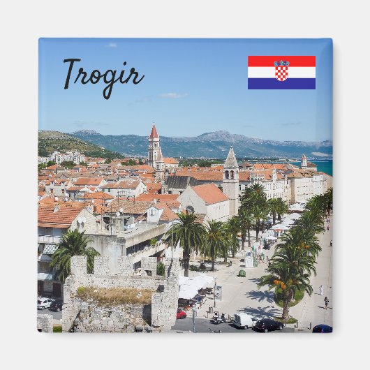 Trogir zeekant promenade - Dalmatië, Kroatië Magneet (Voorkant)
