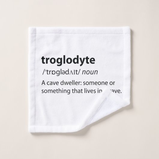 Troglodyte - Funny Cave Dweller Caver Speleology Washandje (Wasdoekje)