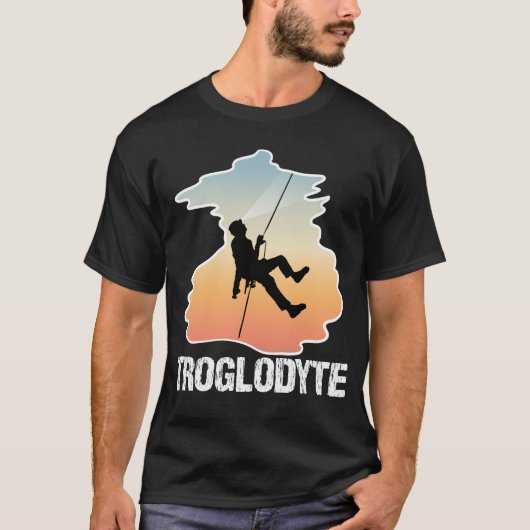 Troglodyte - Funny Caver Spelunking Speleology T-shirt (Voorkant)