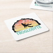 Troglodyte - Funny Caving Spelunking Speleology Kartonnen Onderzetters (Schuin)