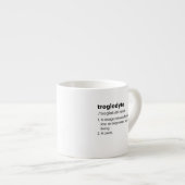 Troglodyte - Funny Definition Caving Speleology Espresso Kop (Voorkant rechts)