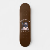 "TROGLODYTES UNITE", grappige steenkoompedaal Persoonlijk Skateboard (Voorkant)