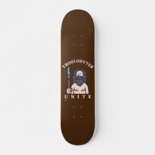 "TROGLODYTES UNITE", grappige steenkoompedaal Persoonlijk Skateboard