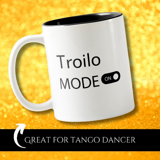 Troilo-modus op grappige Tanguero Tango Dancer Tweekleurige Koffiemok