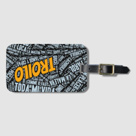 Troilo Tango Word Art Bagagelabel