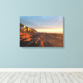 Trois-Pistoles Zonsondergang Canvas Afdruk (Insitu (Houten vloer))