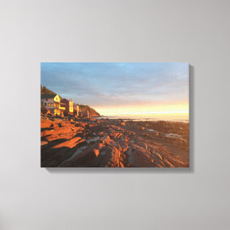 Trois-Pistoles Zonsondergang Canvas Afdruk