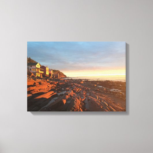 Trois-Pistoles Zonsondergang Canvas Afdruk (Voorkant)