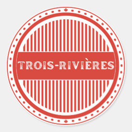 Trois-Rivières City Pride Embleem Canadese identit Ronde Sticker