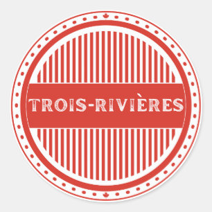 Trois-Rivières City Pride Embleem Canadese identit Ronde Sticker