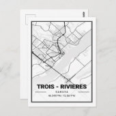 Trois Rivieres Quebec Canada Travel City Map Briefkaart (Voorkant / Achterkant)