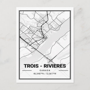 Trois Rivieres Quebec Canada Travel City Map Briefkaart