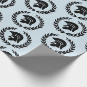 Trojaans hoofd en Laurel Wreath Cadeaupapier (Hoek)