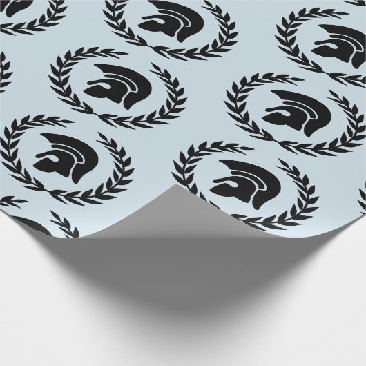 Trojaans hoofd en Laurel Wreath Cadeaupapier (Hoek)