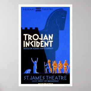 Trojaans incident Homer 1937 WPA Poster