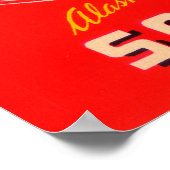 Trojaans merk Salmon Label - Red Poster (Hoek)