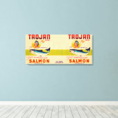 Trojaans merk Salmon Label - White Canvas Afdruk (Insitu (Houten vloer))