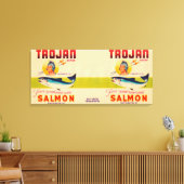 Trojaans merk Salmon Label - White Canvas Afdruk (Insitu (Woonkamer))