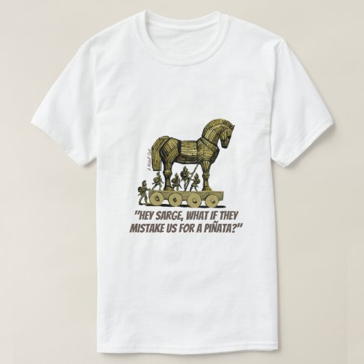 Trojaans paard - een MisterP Shirt (Design voorkant)