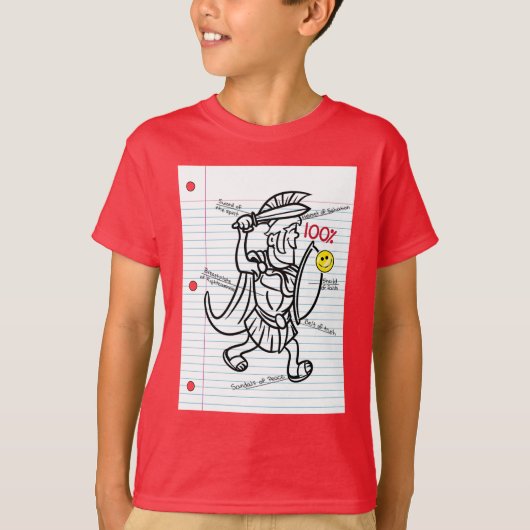 Trojaans soldeerwapen voor God-huiswerk T-shirt (Voorkant)