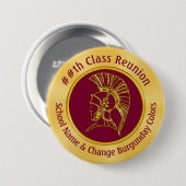 Trojaanse klasse Reunion Gifts Favors, Uw kleuren Ronde Button 7,6 Cm (Voorkant /achterkant)