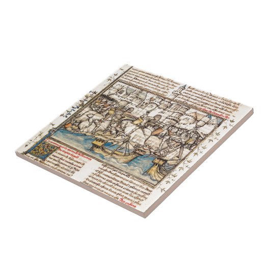 Trojaanse Oorlogsstrijd Tegeltje (Zijkant)