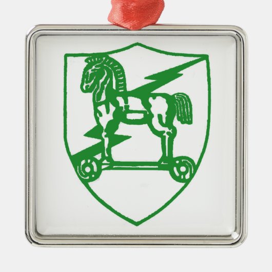 Trojaanse producten metalen ornament (Voorkant)