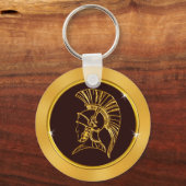 Trojaanse reünie Party Favors, Black and Gold Sleutelhanger (Achterkant)
