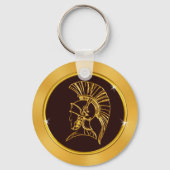Trojaanse reünie Party Favors, Black and Gold Sleutelhanger (Achterkant)