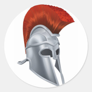 Trojan Helmet Ronde Sticker