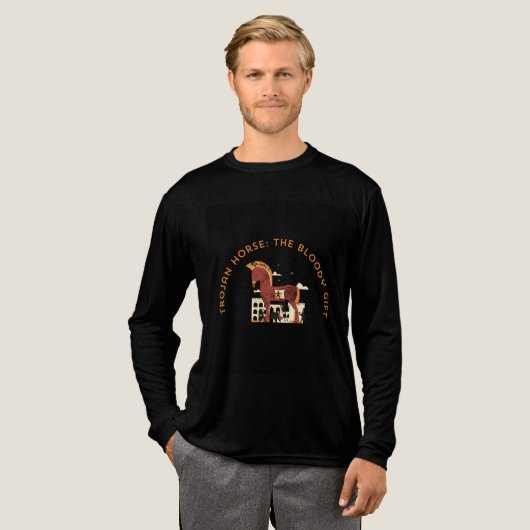 Trojan Horse: The Bloody Gift Tri-Blend Shirt (Voorkant)