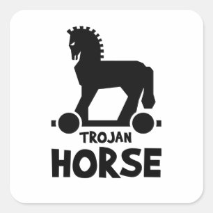Trojan Horse Vierkante Sticker