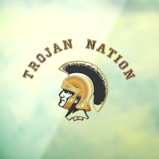 Trojan Nation Window Cling Raamsticker (Vel 3)