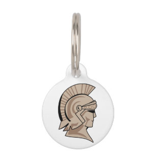 Trojan of Spartan Mascot Huisdierpenning