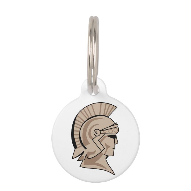 Trojan of Spartan Mascot Huisdierpenning (Voorkant)
